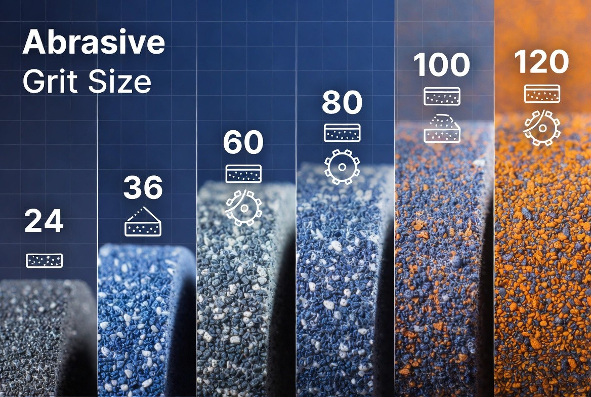 comparison of abrasive wheel grit sizes and their real world surface effects