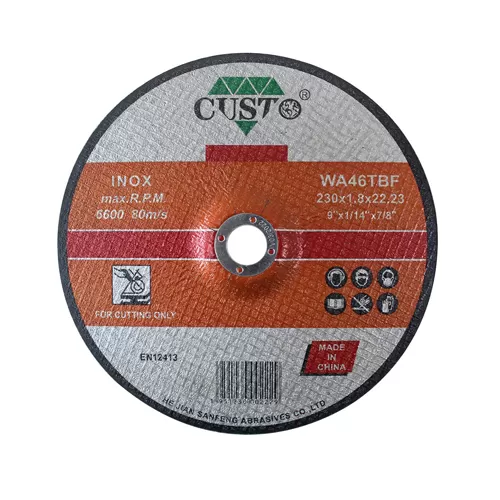 Inox Cutting Disc for Stainless Steel depressed center cut off wheel