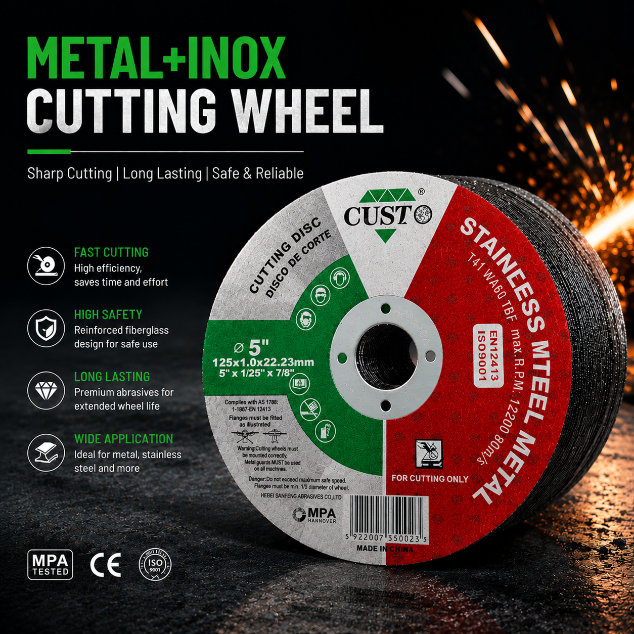 Cut-off Wheels for Stationary Machines-125x1