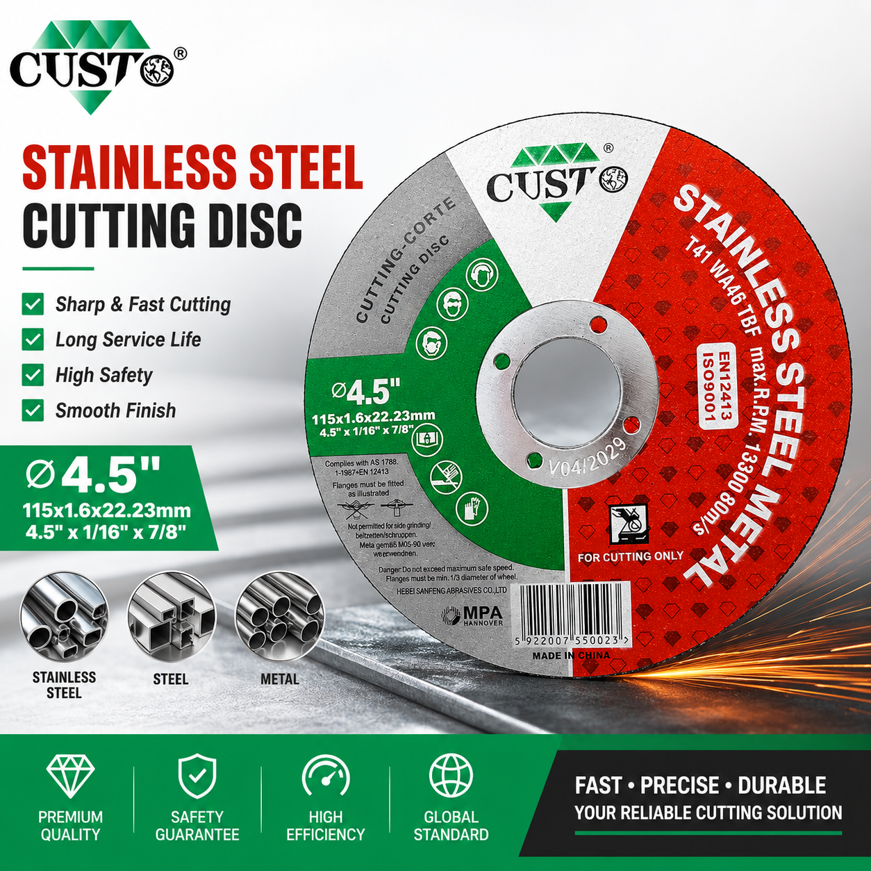 Flat Cut-off Wheel-115x1.6